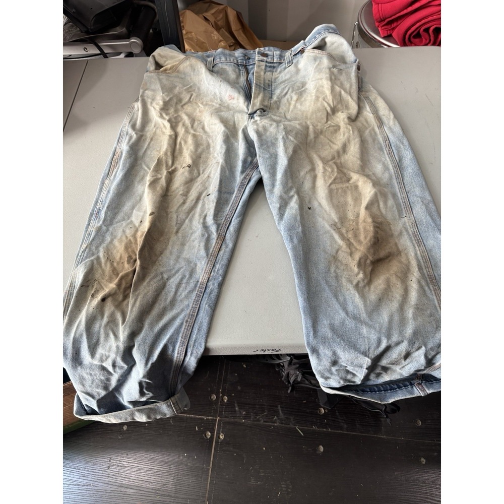 Vintage 60s Big Mac Carpenter Faded Distressed Farm Denim Pants Sz 38